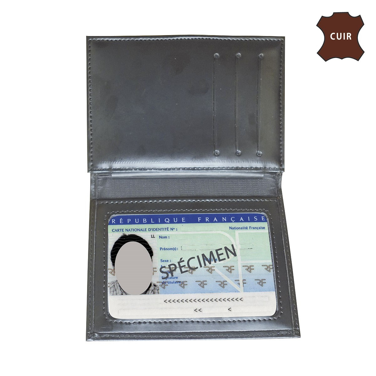 Identification porte cartes Porte Feuille Police 3 Volets Avec Emplacement Carte Navigo 2