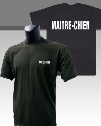 T-shirt / Débardeur Tee-shirt Noir Imprime Maitre Chien 1