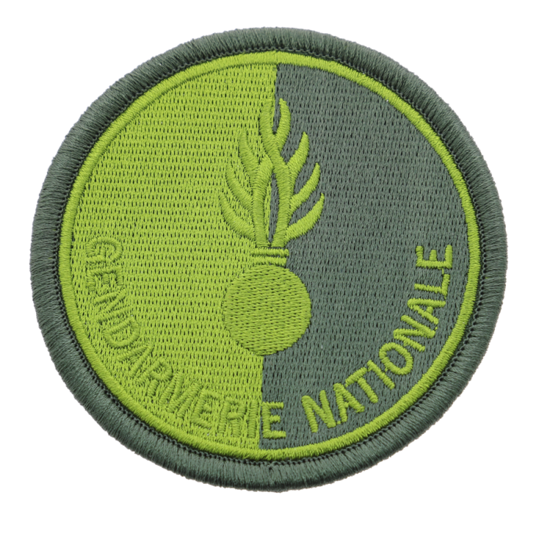 Patch / Grades Ecusson Gendarmerie Nationale  Basse Visibilite Vert 1